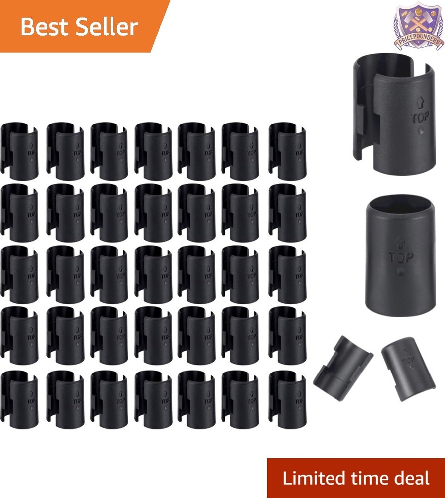 Versatile 50 Pack Wire Shelving Clips in Black - Secure Your Storage Solutions