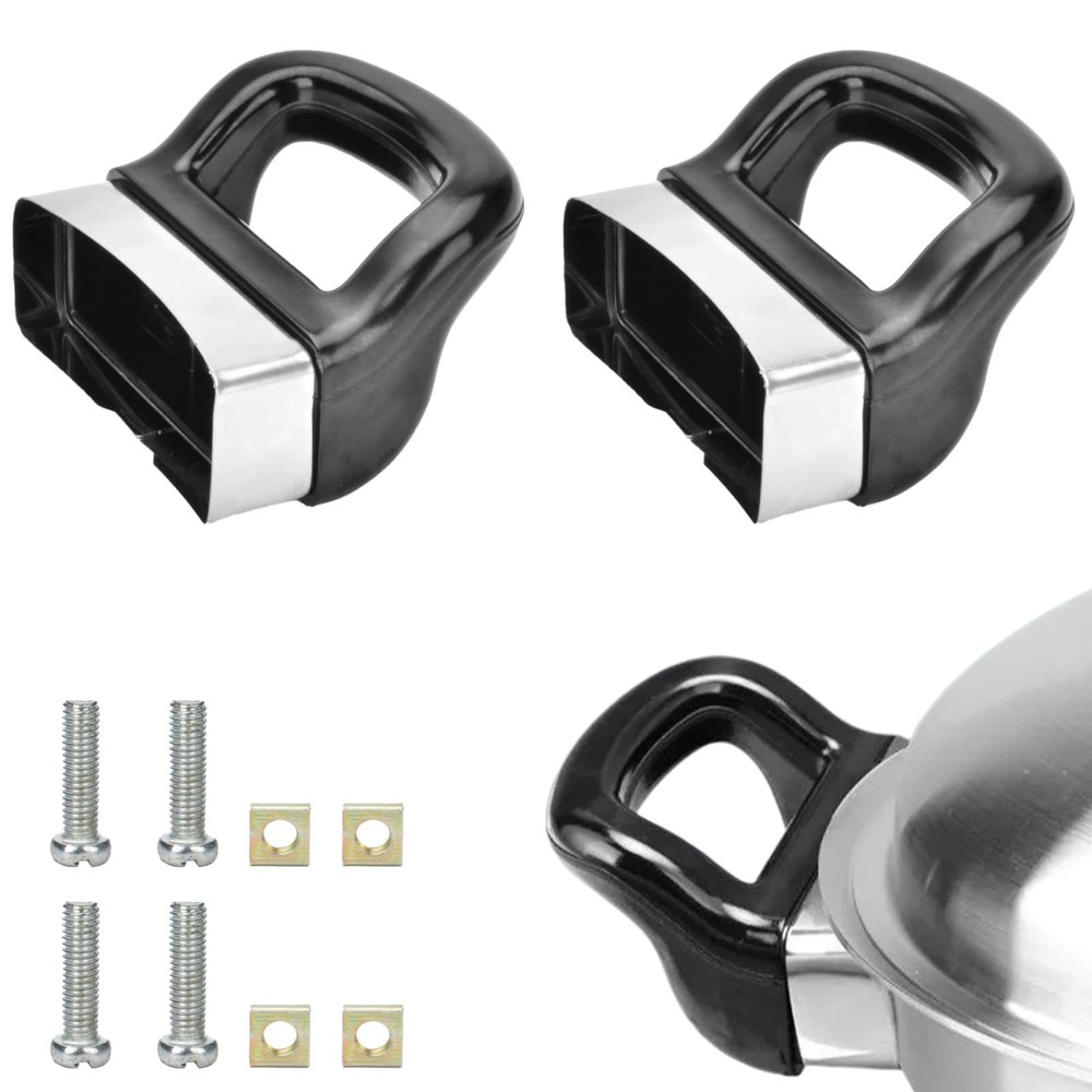 2 Pcs Pot Short Side Handles Replacement Pot Metal Handle Universal Pan Side ...