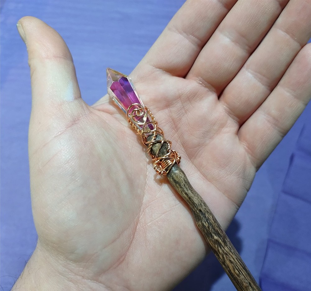 Rainbow Prism Oak Magic Wand Fast Ship