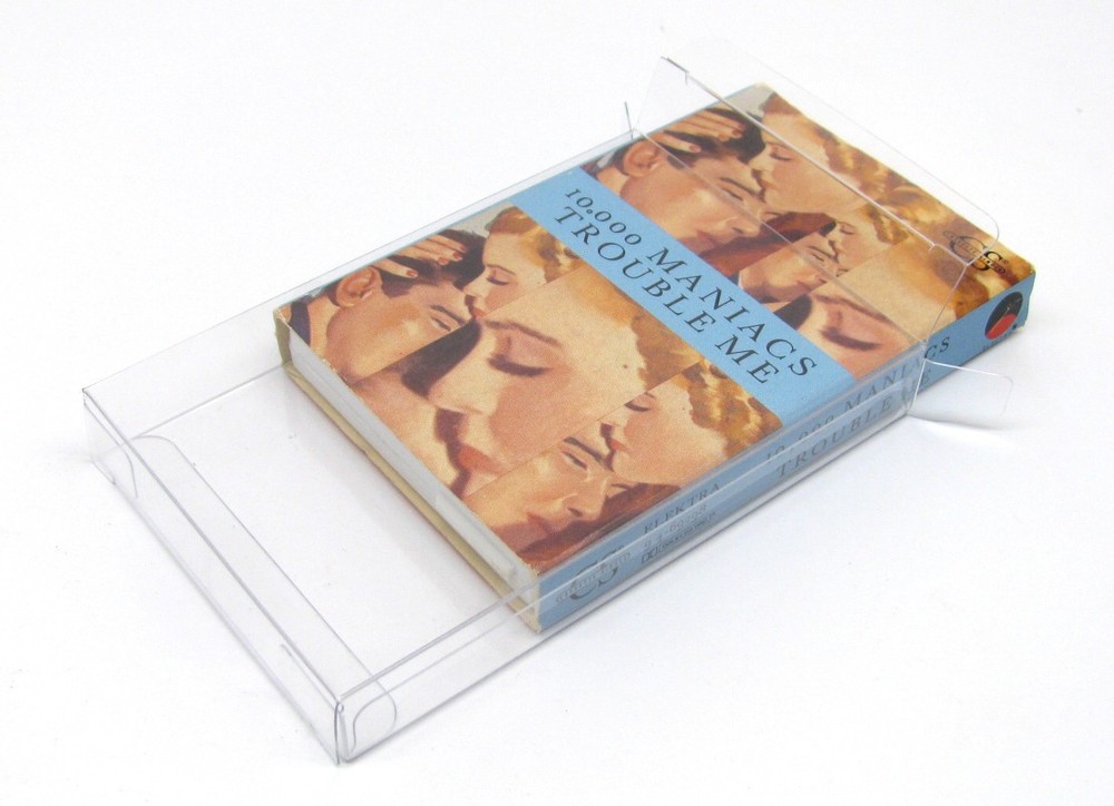 50x CASSETTE CASSINGLE (SIZE D) - CLEAR PLASTIC PROTECTIVE BOX/SLEEVE (READ!)