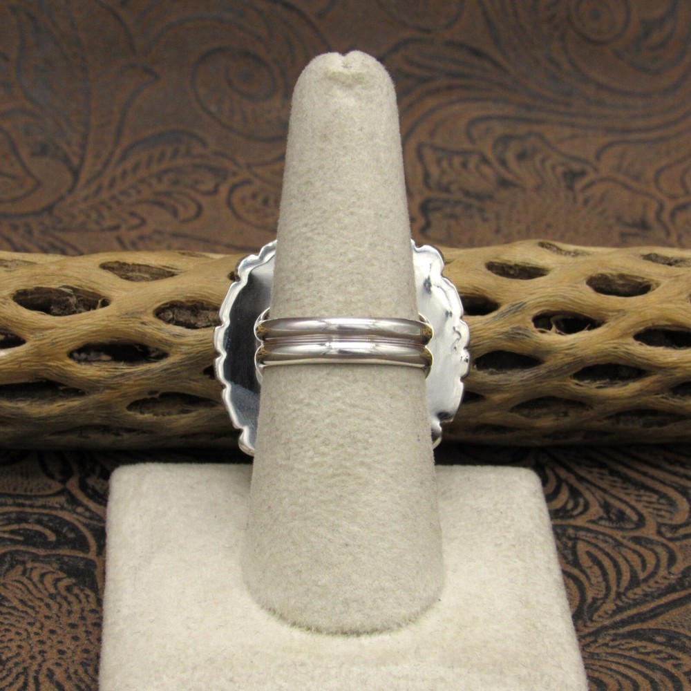 *Sterling Silver Red Ocean Jasper Ring by Jose Campos Size 7.75
