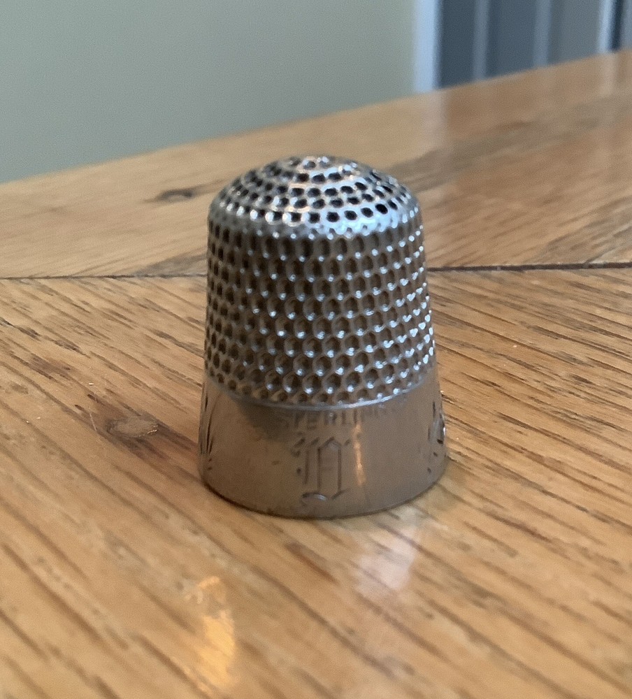 Antique Sterling Silver Thimble Monogrammed