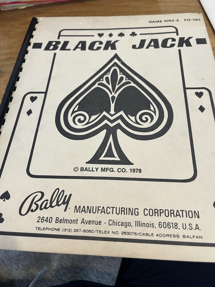 Black Jack Pinball Manual & Schematic