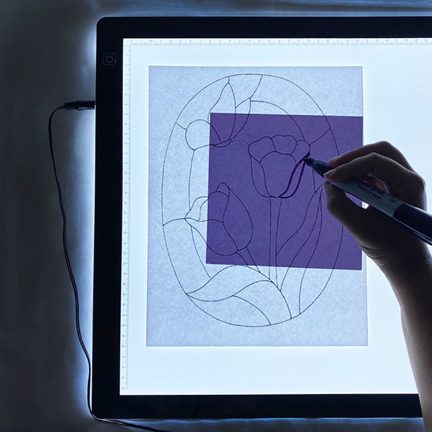 Studio Pro LED Light Pad - Tracing Light for Stained Glass Patterns and Crafts