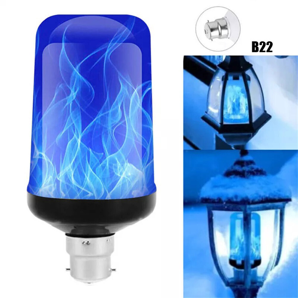 4 Modes E26 / E27 / B22 LED Fire Flicker Flame Light Simulated Burning Lamp Bulb