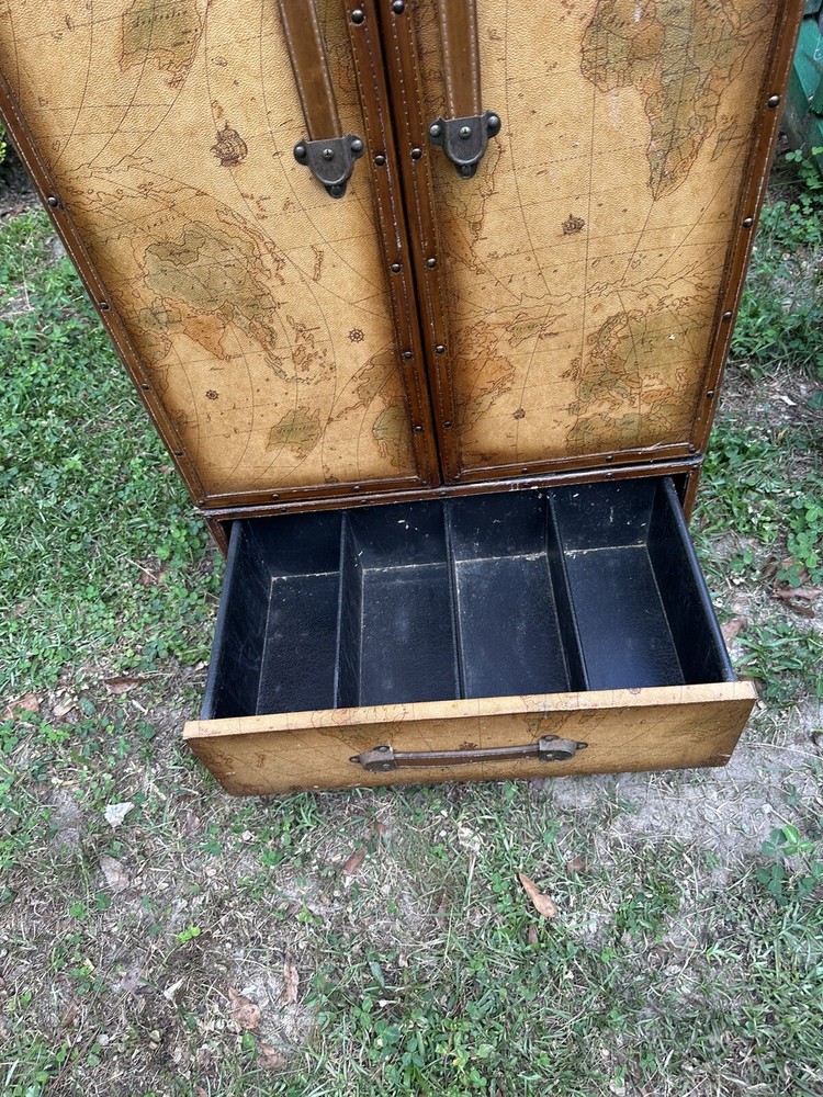 Vintage Map Design Hutch