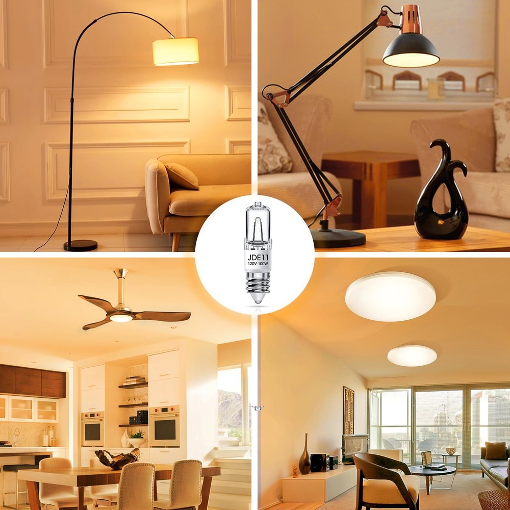 Flaspar JDE11 120V 100W, E11 Bulb, 2 Pack Bulb Warm White