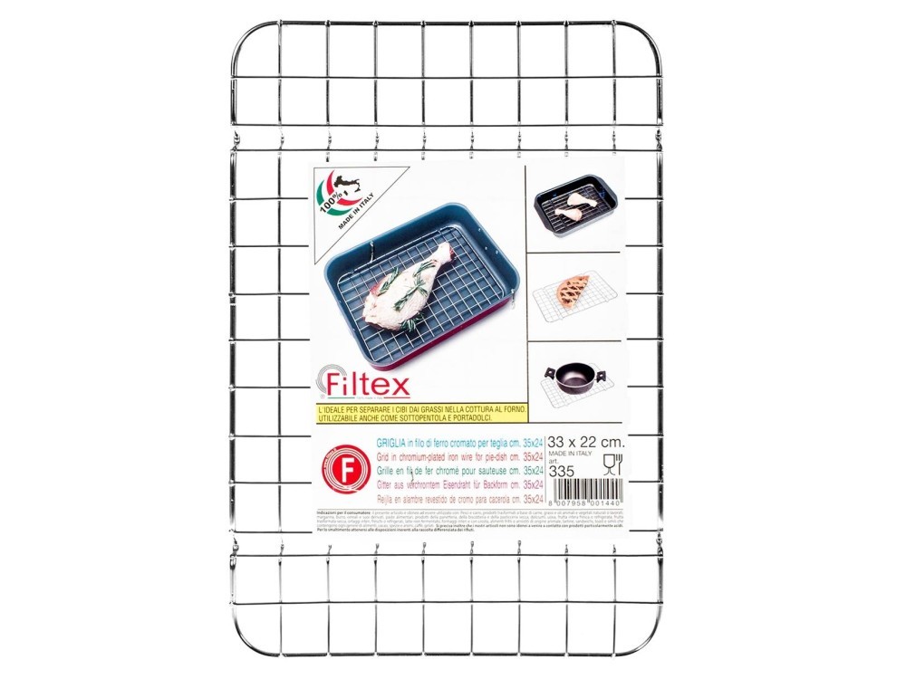 Chrome Baking Tray Grill 33X22 Cm