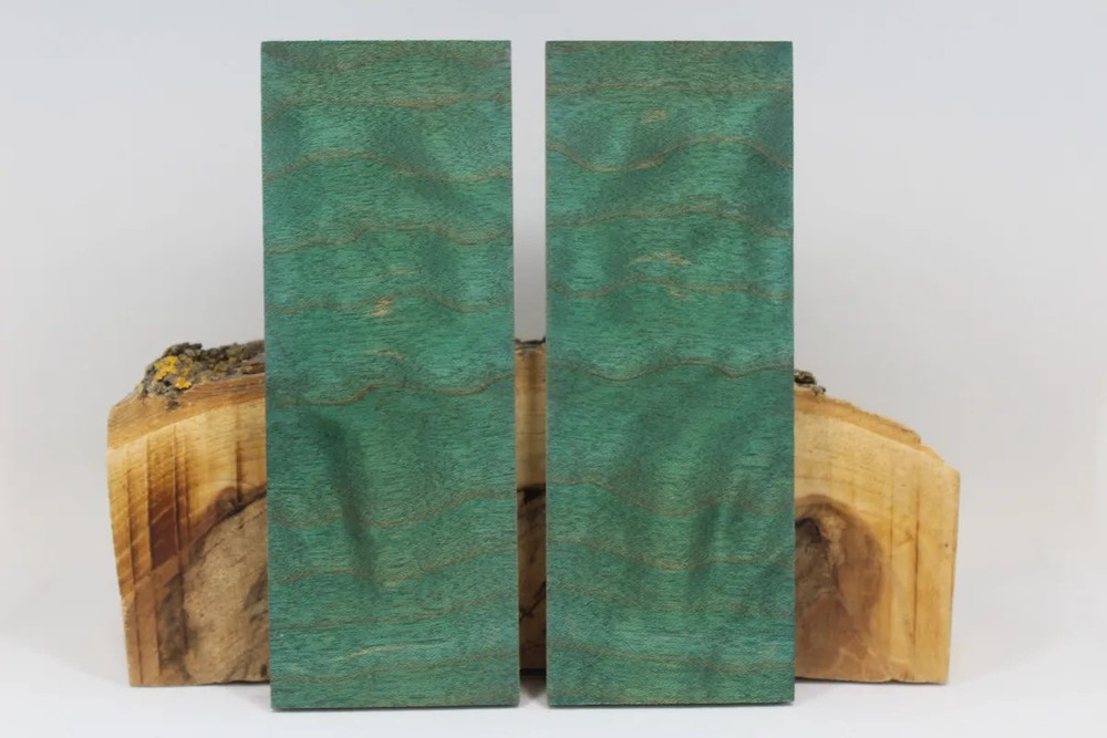 STABILIZED DYED MAPLE CUSTOM KNIFE HANDLE MATERIAL BLANK SCALES (5793)