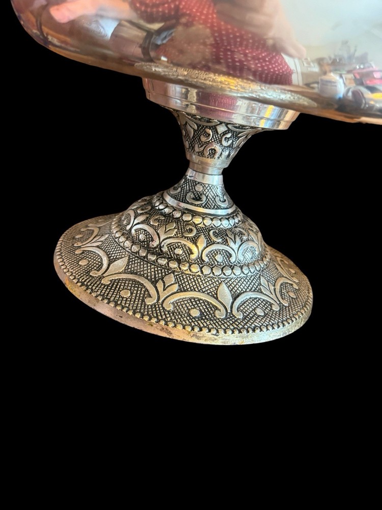 Vintage 3-Tier silver-plated épergne 21”