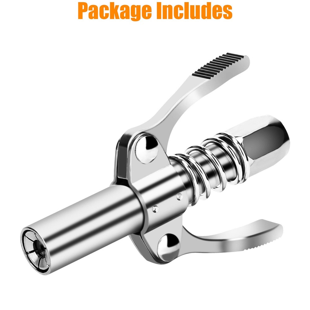 Grease Gun Coupler Double Handle High Pressure Quick Release Lock Oil Nozzles