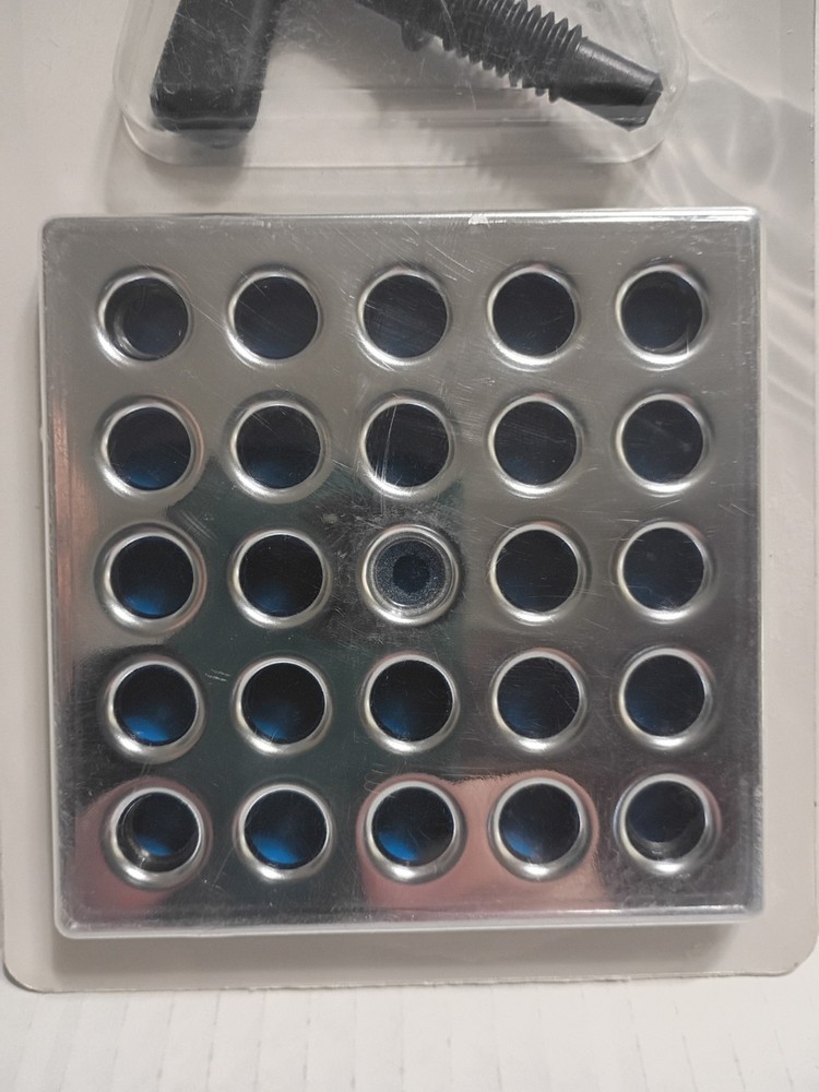 Drain Cover Ebbe Pro Square polished chrome E4401 NEW sealed w/puller