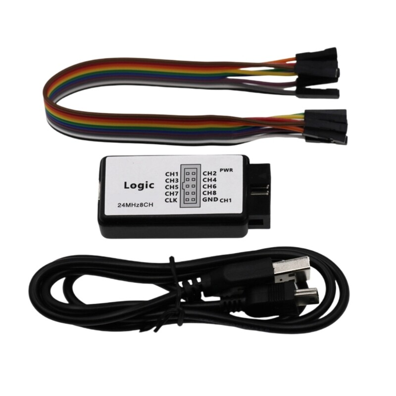 USB Logics Analyzers Device UART IIC SPI Debug 24MHz Sampling Rate 8 Channel