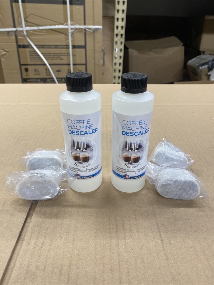 (4+4) 4-Use Coffee Machine Descaling Solution Plus 4 Filters