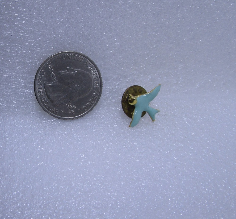 Light Blue Bird Pin