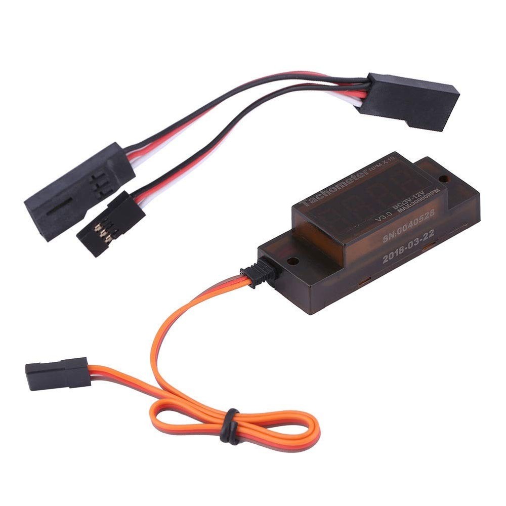 Mini Tachometer, RC Accessory Ignition Tachometer V3.0 Revolution Meter for P...