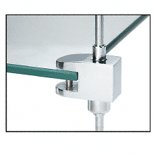 CRL RD4305CH Chrome Plated One-Way Glass Support for Rod Display System