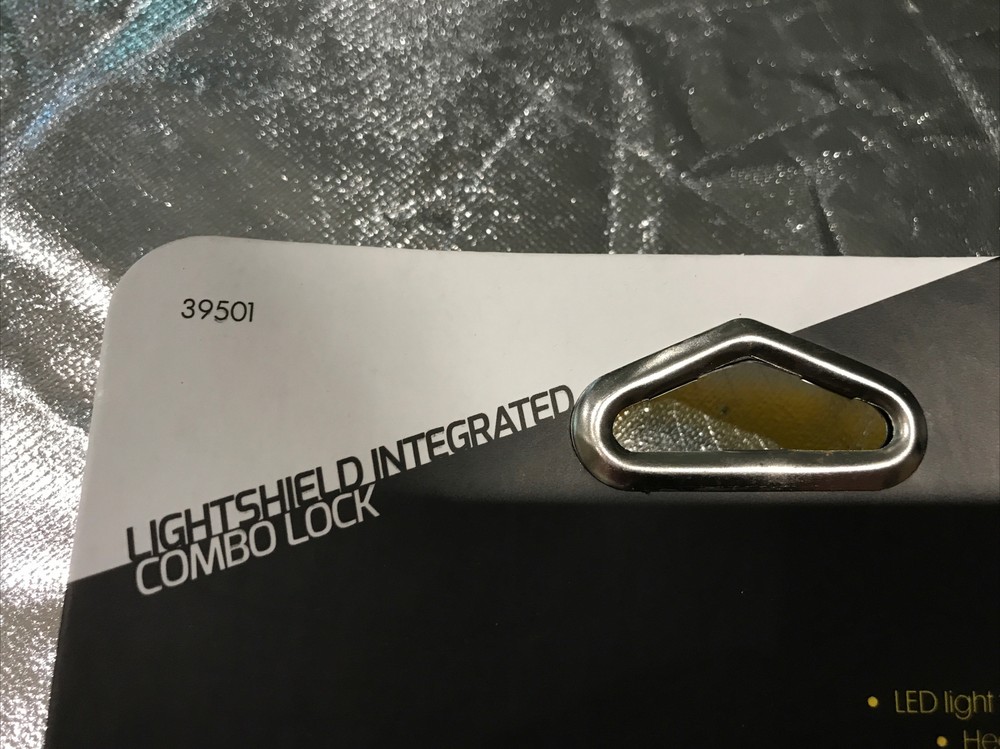 Sunlite Lightshield Integrated Combo Cable Lock 39501 12mm 6' w/Led light NEW
