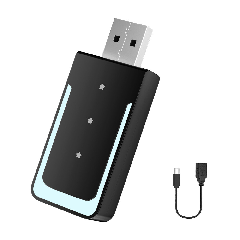 2 IN 1 Wireless Apple Caplay & Android Auto Adapter Box USB Car Dongle Plug&Play