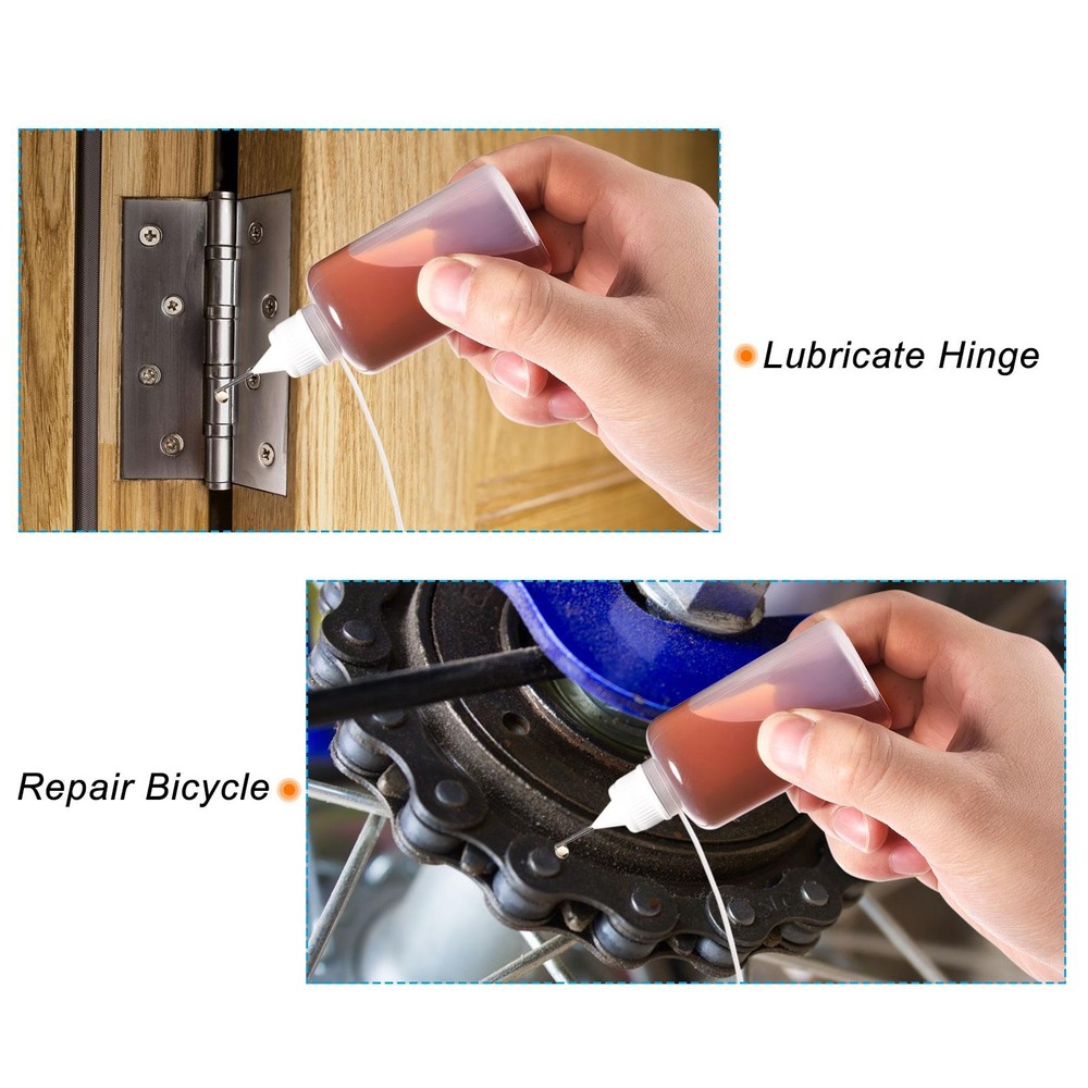 10Pcs Needle Tip Bottle Precision Plastic Applicator with White Cap 50ml
