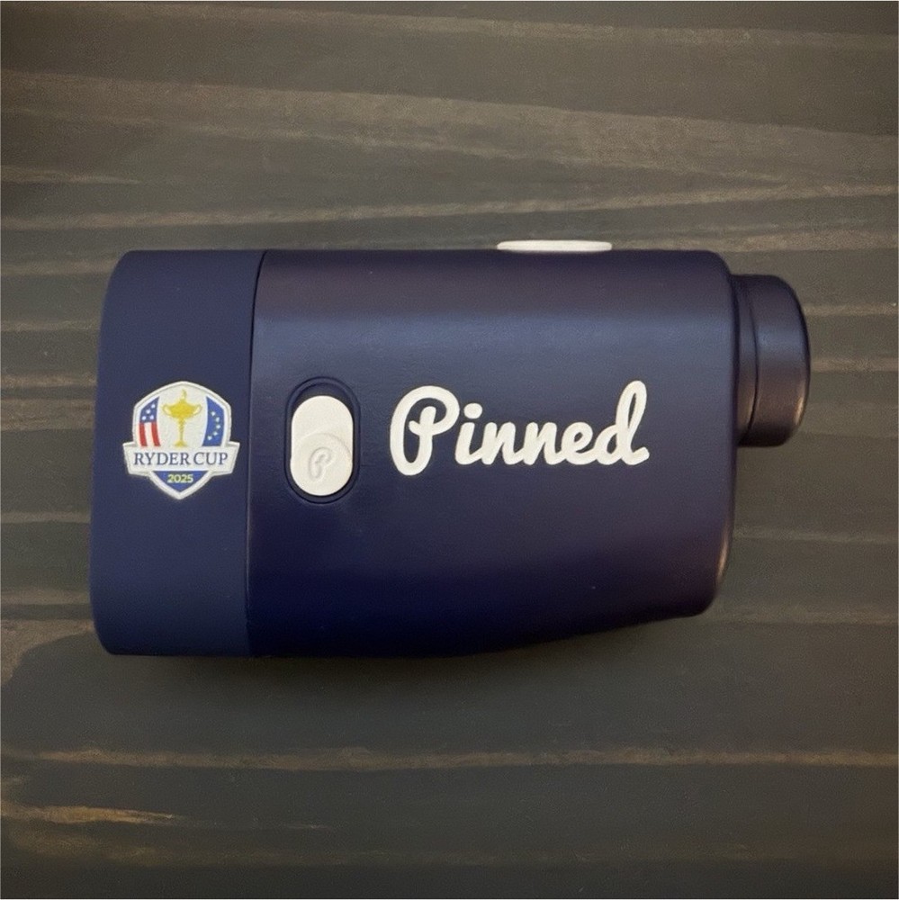 Pinned Ryder Cup 2025 Golf Rangefinder Blue with Case