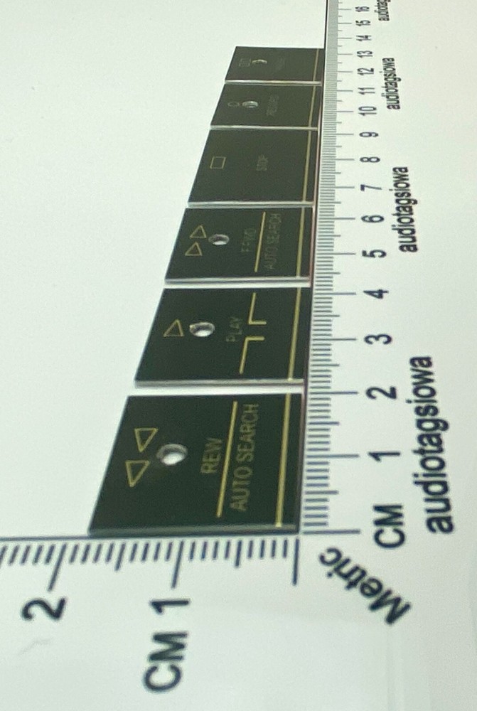 Harman Kardon Cassette Function Button Labels Custom Made Set CD391 CD491 BLACK