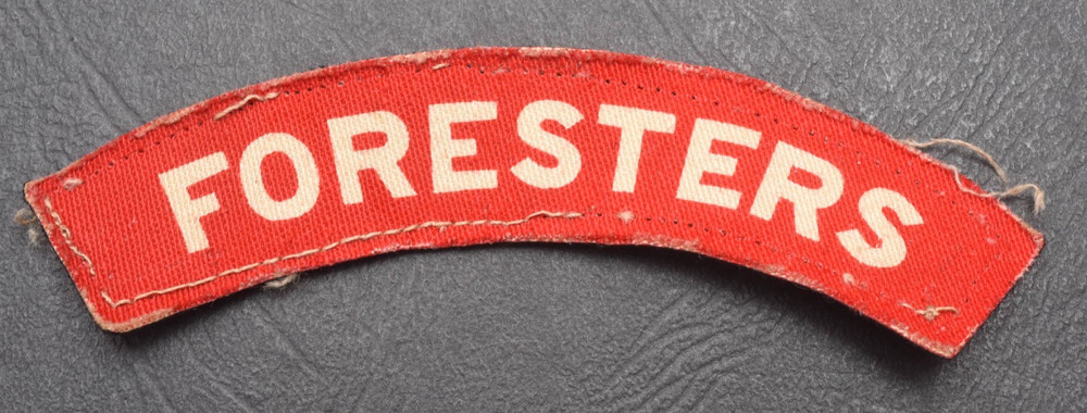 FORESTERS ~ WW2 Era ~ Printed Cloth Shoulder Title