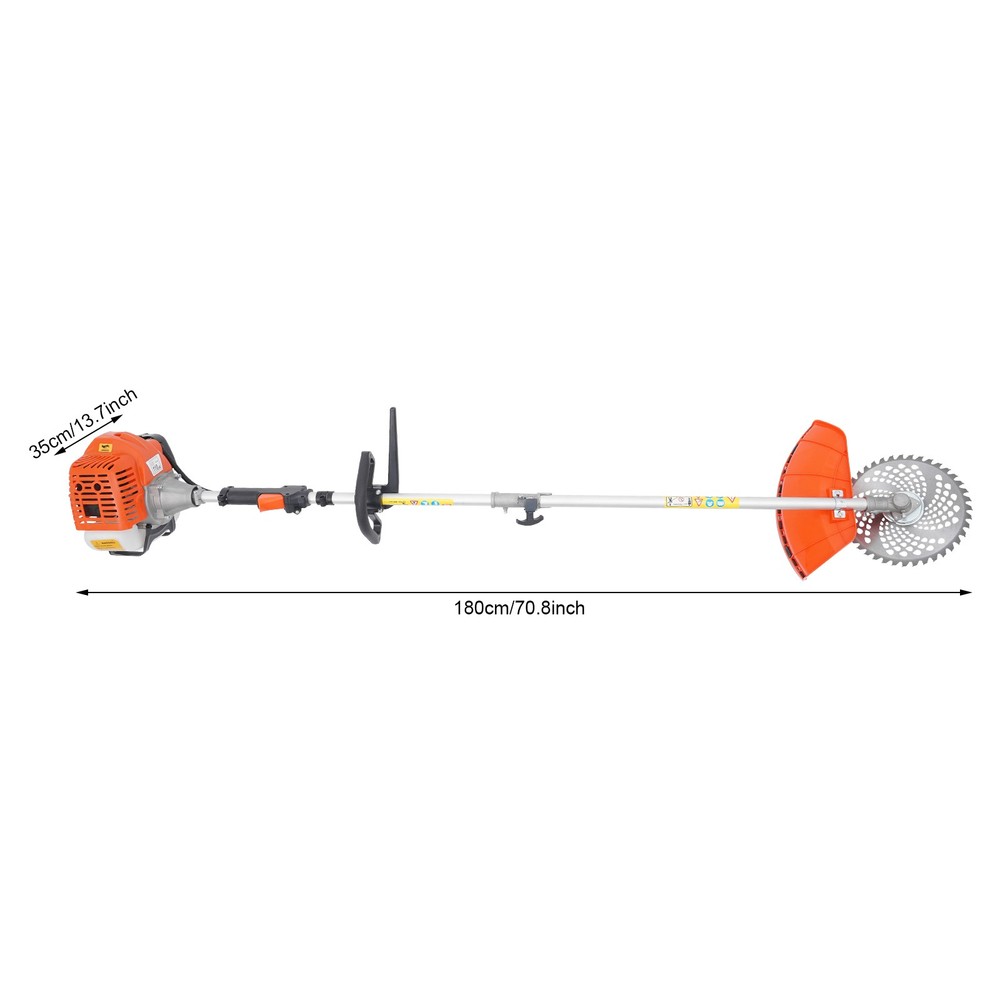 5-in-1 Gas Hedge Trimmer Tool, 52CC 2-Stroke Multi-Functional String Trimmer