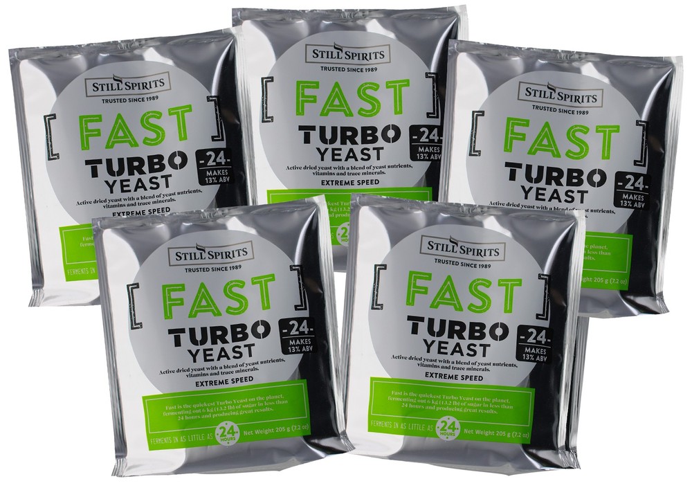 5x Still Spirits Fast Turbo Yeast 24 hour