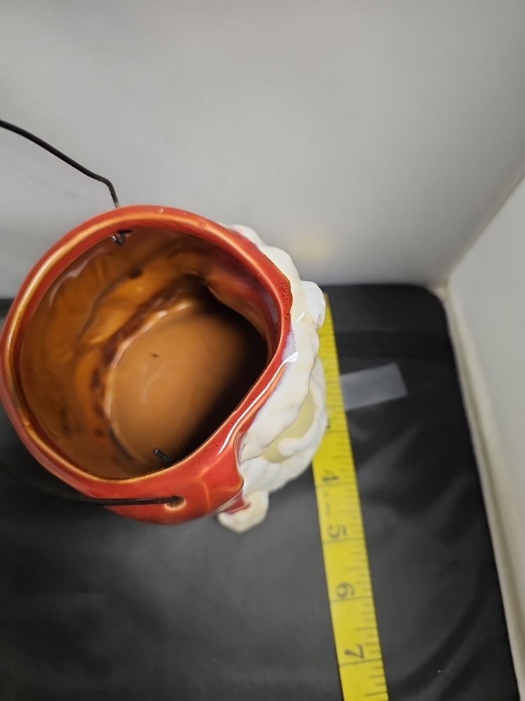 2-Ceramic Santa Containers With Wired Handle- By Collections