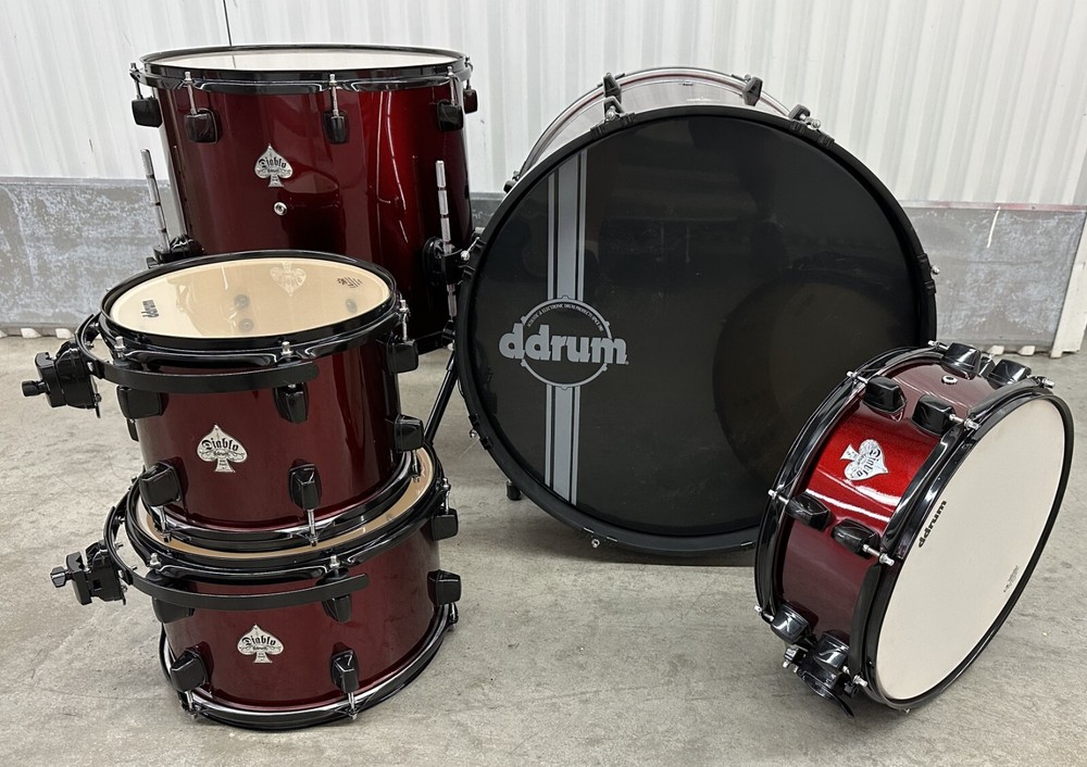 ddrum Drum Set 5-piece Kit Shell Pack Diablo Red/ Black