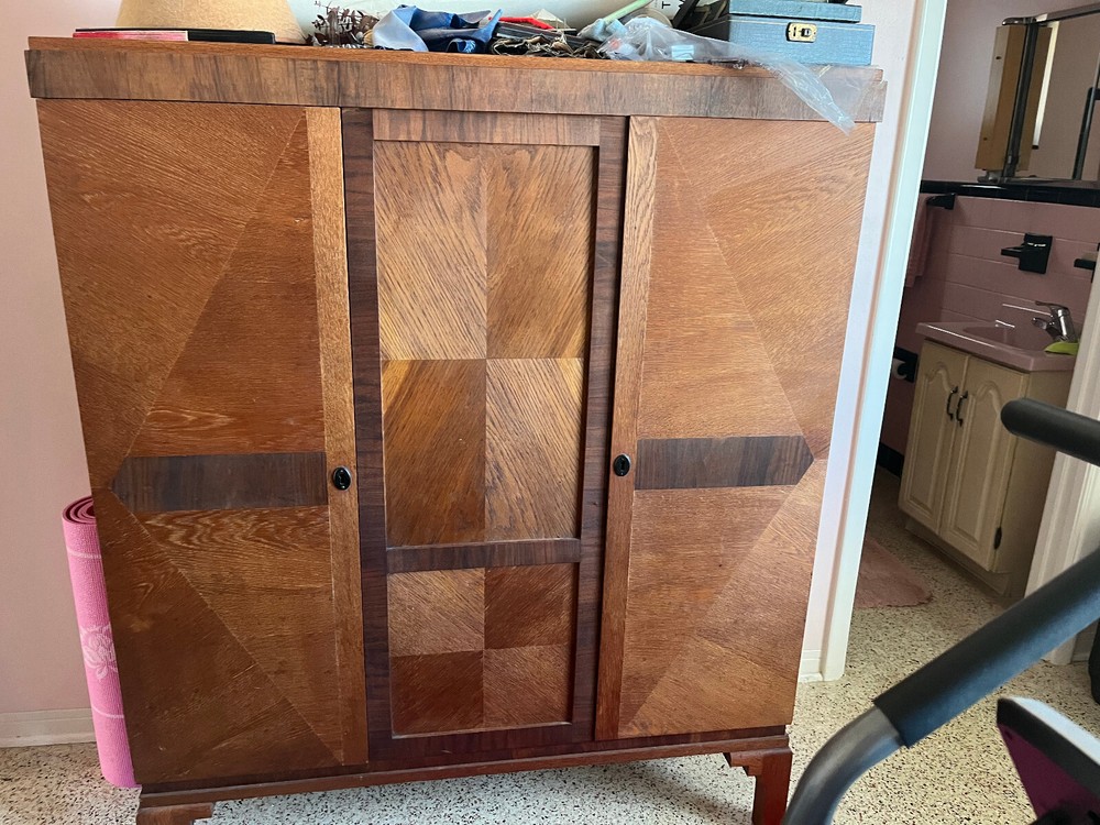 art deco linen bureau