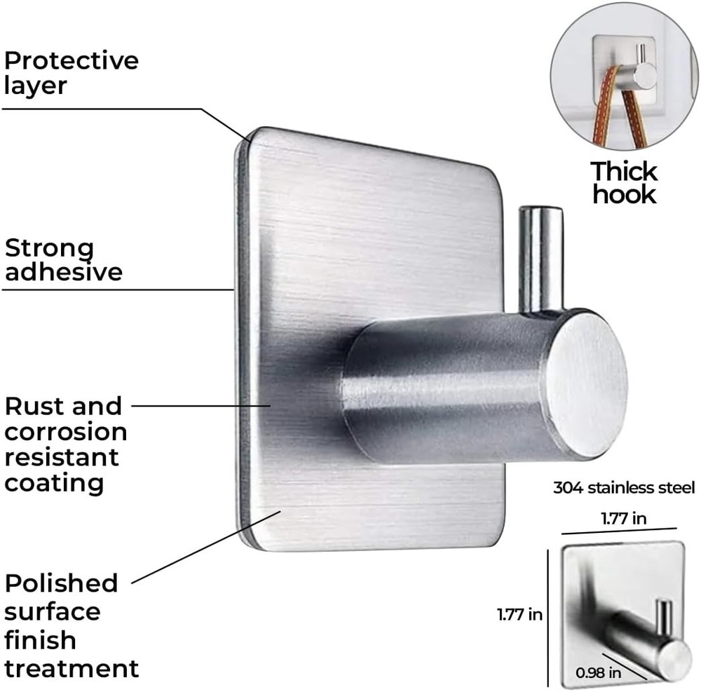 6pcs Bathroom Hardware Accessories Set Towel Bar Set Silver