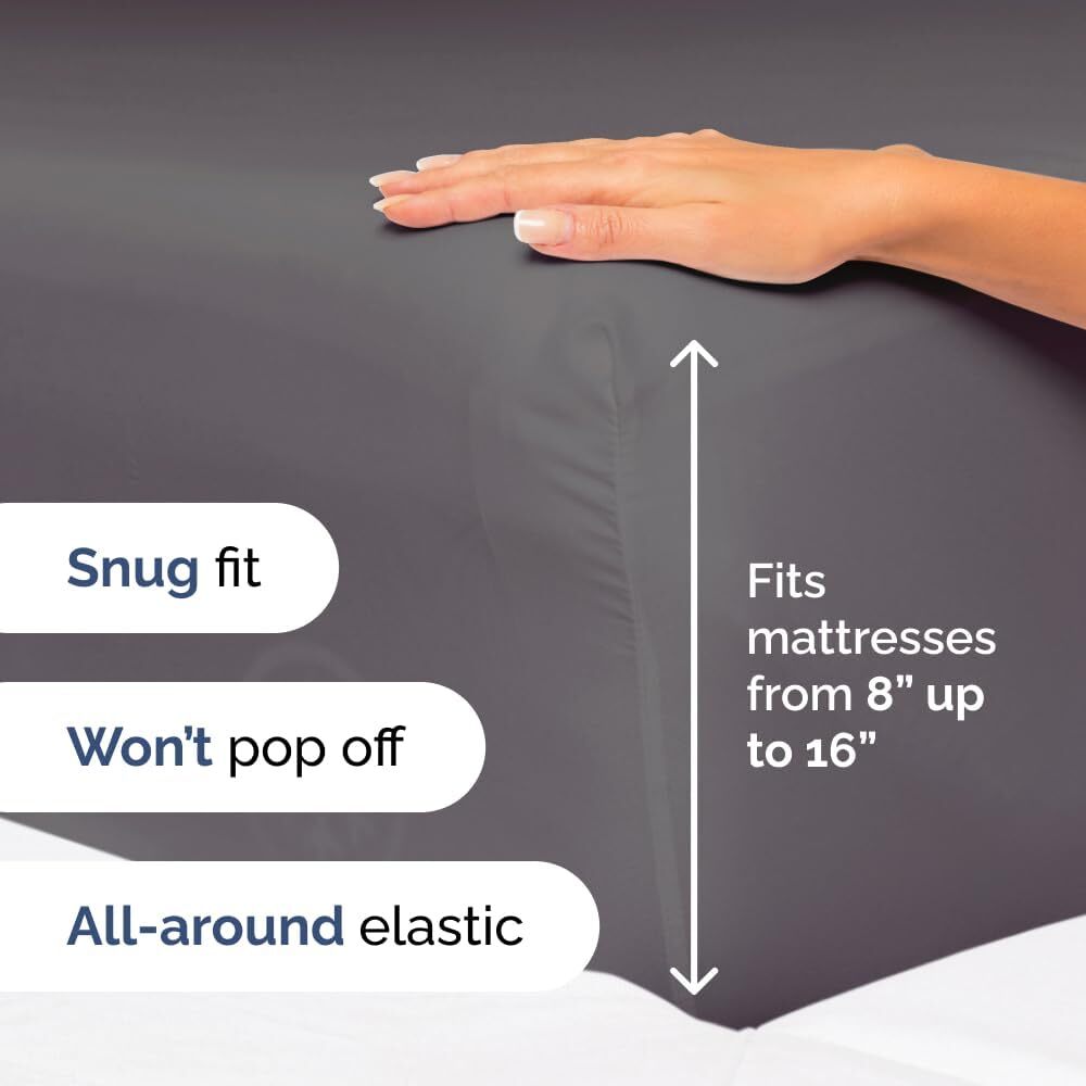 King Size 4 Piece Sheet Set - Comfy Breathable & Cooling Sheets - Hotel Luxury B