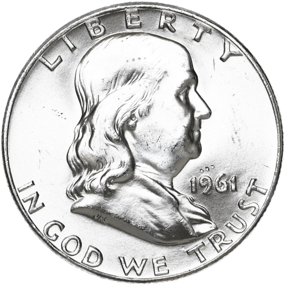 1961 D Franklin Half Dollar 90% Silver BU