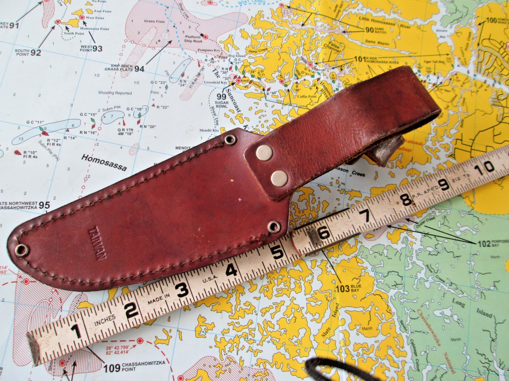 VTG SHARP Leather Fixed Knife Sheath **NO KNIFE**