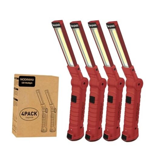 Working Light Portable, Rechargeable Work Lights with Magnetic Base Red*4