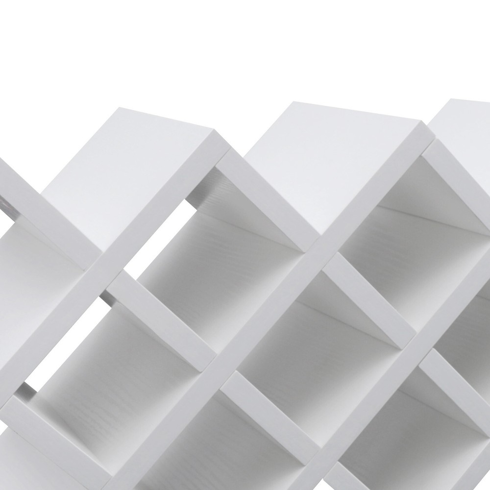 10 Grids Bottle Wine Lattice Rack Wall-Mount Insert Display Storage Holder Shelf