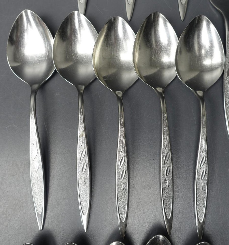 FLATWARE 53pc ROGERS stainless ROYAL HARVEST service for 11 + EXTRAS +SERVING