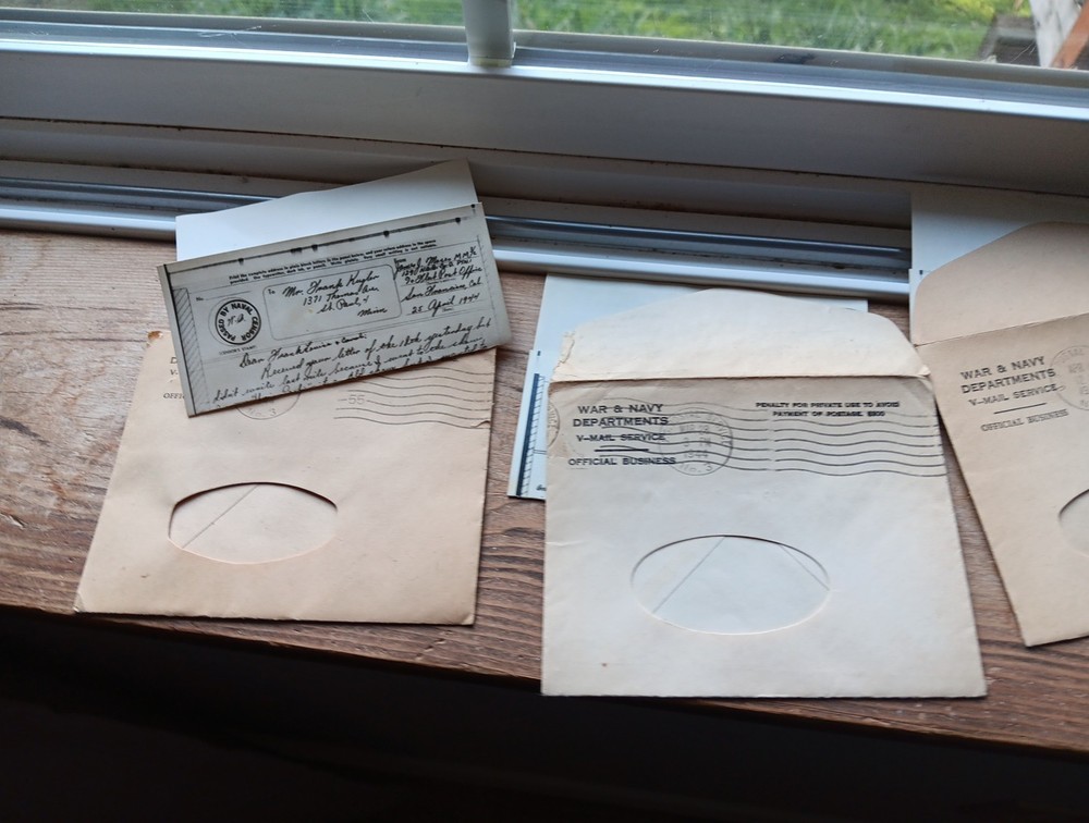 27 Pcs Ww2 Navy Mail Correspondence W Envelope Covers 1943-45 V Mail