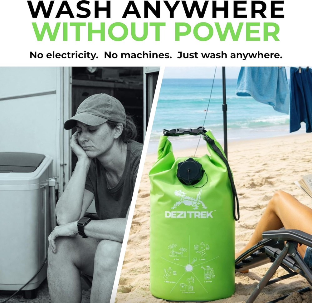 LARGE Portable Washing Machine – Off-Grid Laundry System, High Capacity Manual C