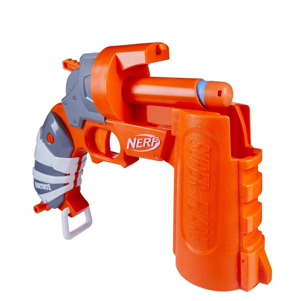 Nerf Fortnite Flare Dart Blaster, Break-Open Dart Loading, Includes 3 Mega...