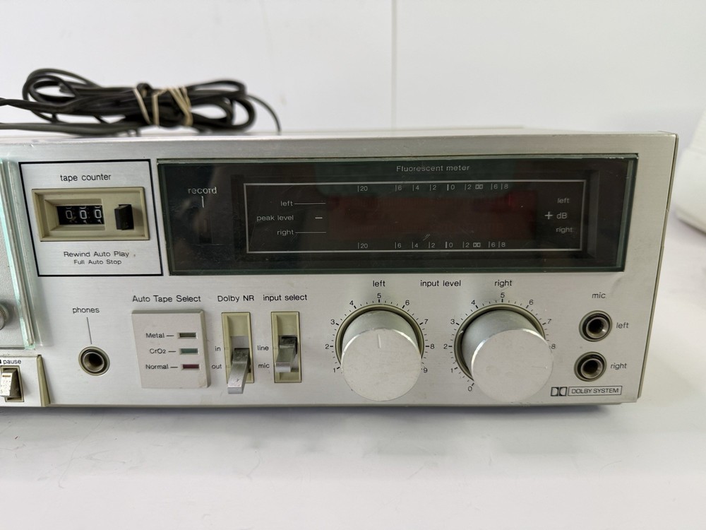 Technics RS-M218 Stereo Cassette Deck Player Recorder Silver Japan Vintage