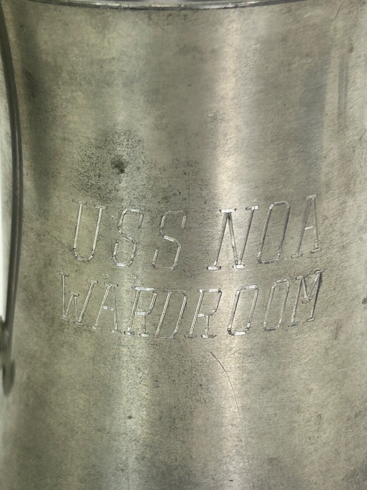 Vintage USS Noa Wardroom Pewter Mug