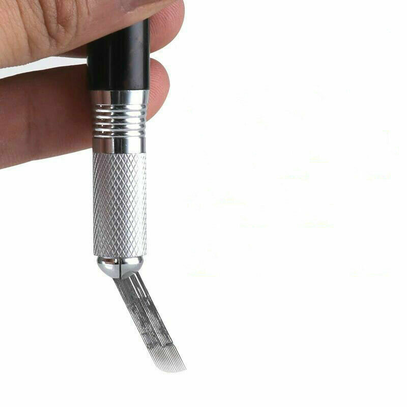 17 Pins Needles Microblading Tattoo Eyebrow Permanent Makeup Bevel Blades