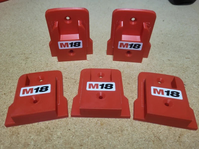 Milwaukee M18 Tool Wall Mount | Storage Hanger | 3D Printed ABS
