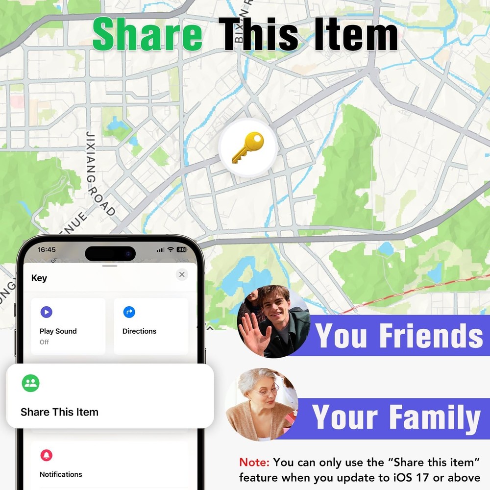 Air Tracker Tag-4 Pack: Smart Bluetooth Tracker, Item Finder Works with Apple...