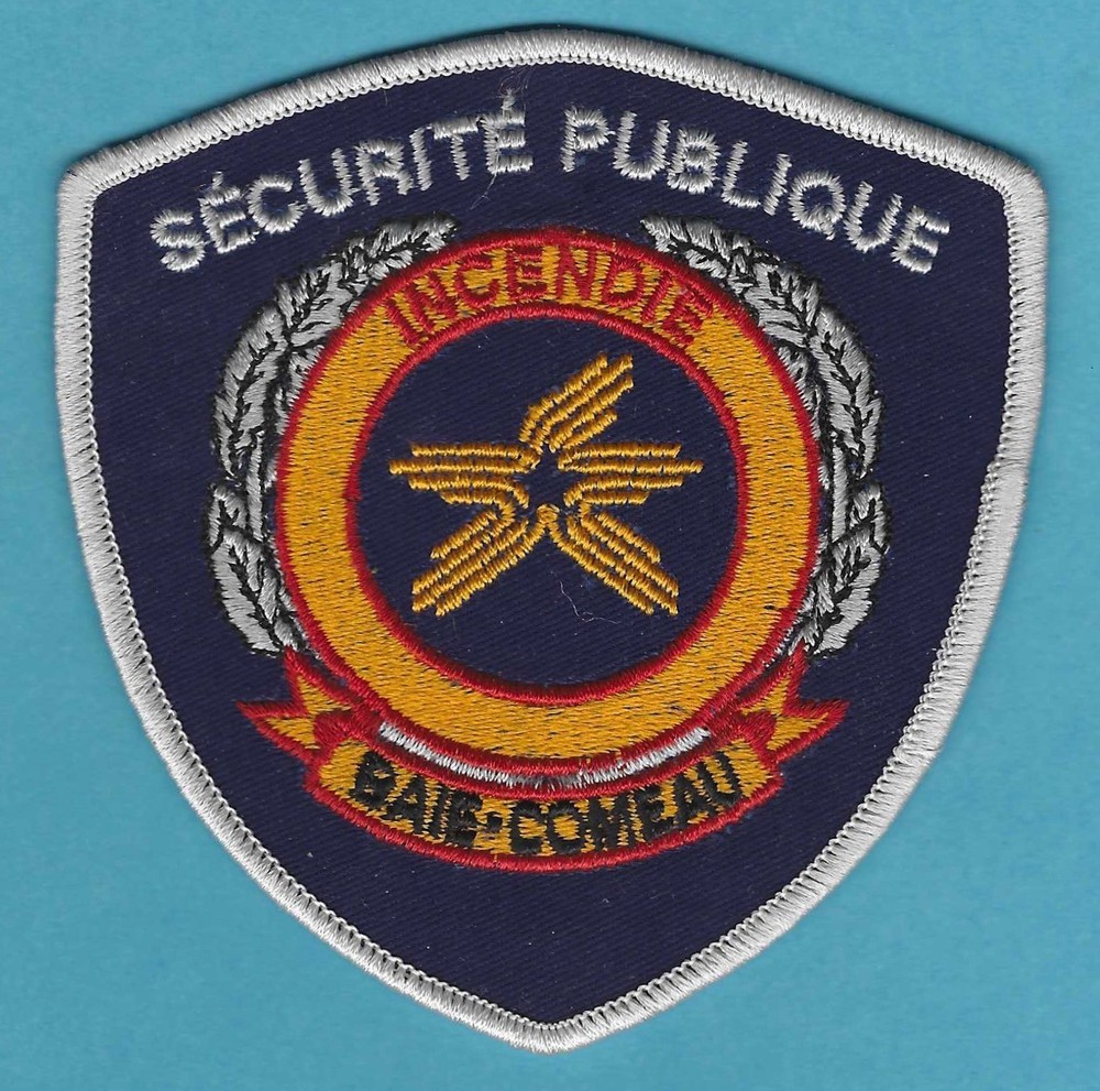 BAIE-COMEAU QUEBEC CANADA FIRE DEPARTMENT PATCH INCENDIE FLASH