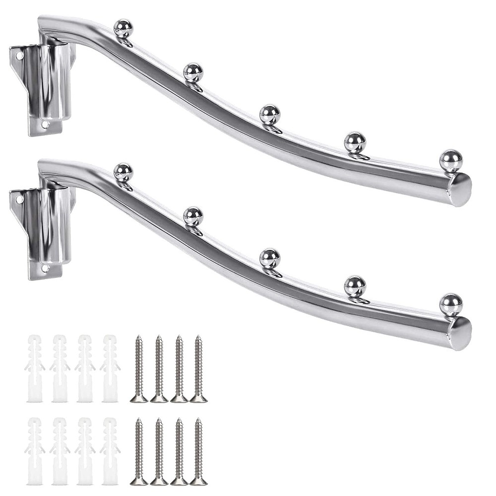 Wall Mounted Folding Garment Hooks, Foldable Wall Mount Clothes Drying Rack, ...