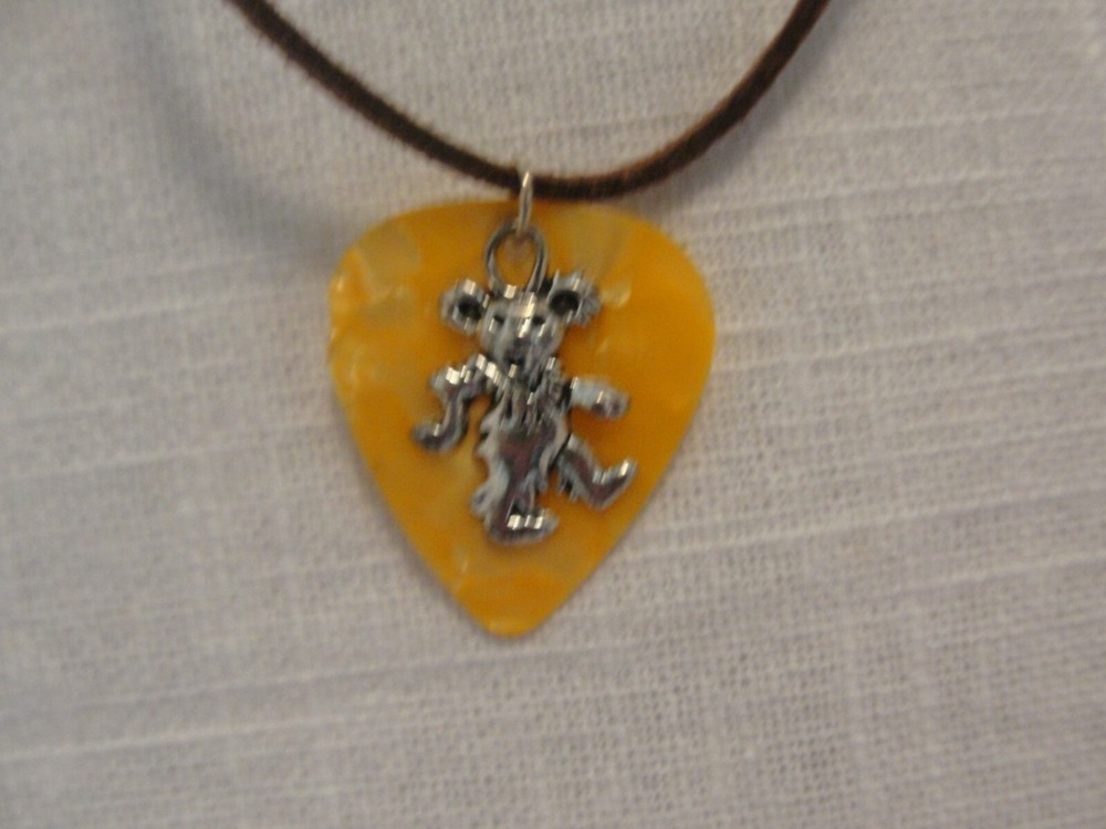 GRATEFUL DEAD DANCING BEAR GUITAR PICK NECKLACE